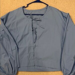 Daily Drills Poplin Tie Top Blue